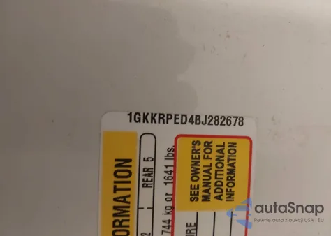 2011 GMC Acadia Sle z USA, uszkodzony, nr VIN 1GKKRPED4BJ282678